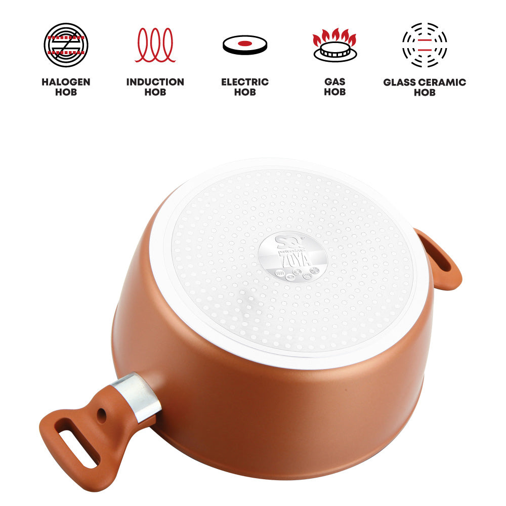 SQ Professional Zoya Forged Stockpot Set of 4 Copper 11712 (Big Parcel Rate)