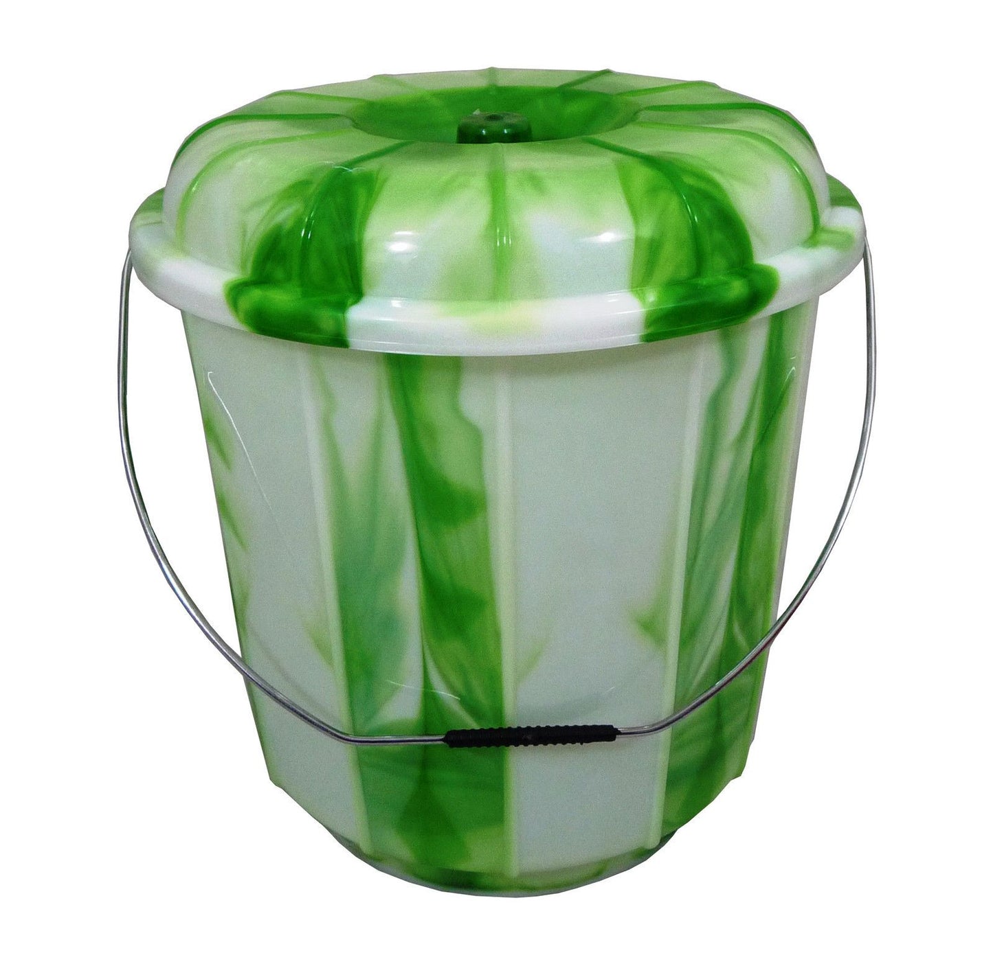 25 Litre Tie Dye Design Plastic Bucket Bin With Lid Household Use Bucket Assorted Colours 786986 A (Parcel Rate)