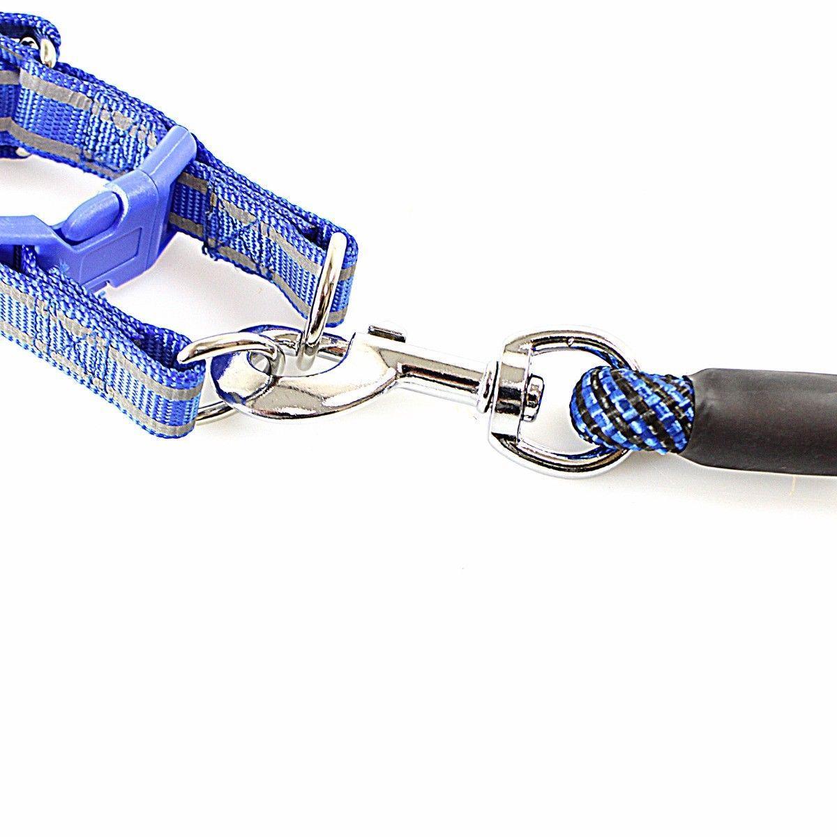 Reflective Nylon Dog Leash lead with Harness Assorted Colours 4266 (Large Letter Rate)