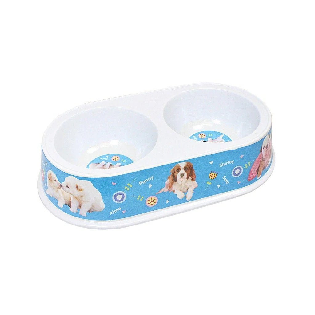 Plastic Dog Cat Feeding Bowl Assorted Colour With Printed Design Pets 21cm x 8cm 0070 (Parcel Rate)