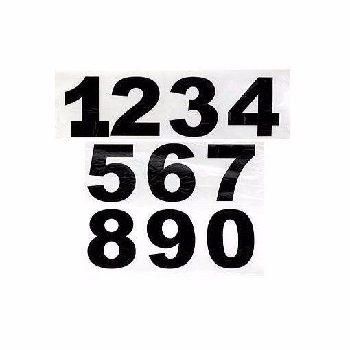 Black Printed 50mm Self Adhesive Numbers, Home Bins, Doors, Signage, Arts,Crafts 0682 (Large Letter Rate)