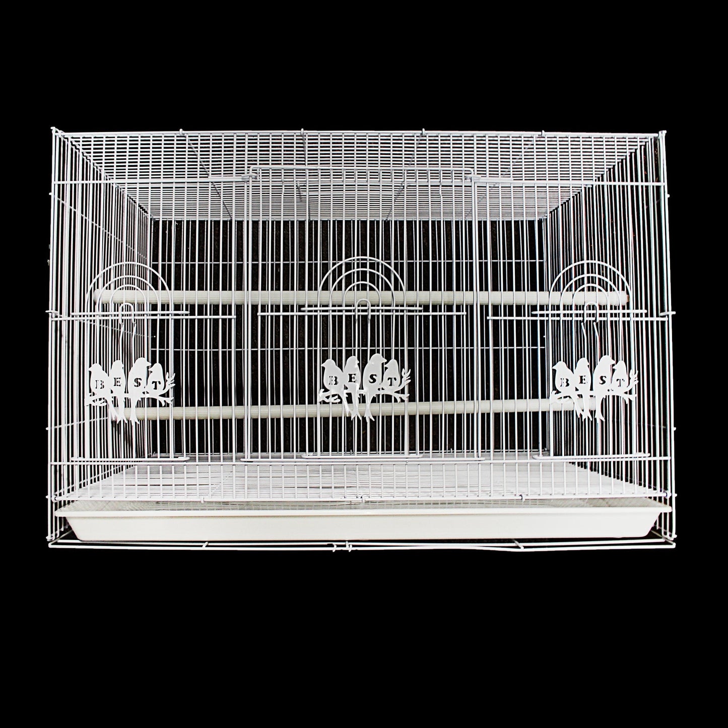 Large White Rectangular Metal Bird Cage 60 x 40 cm 4950 A (Parcel Rate)