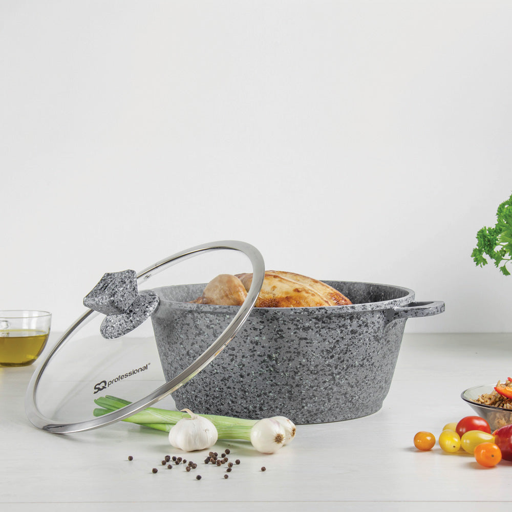 SQ Nessa Granum Stockpot Set of 5 Serizzo Grey 5773 (Big Parcel Rate)