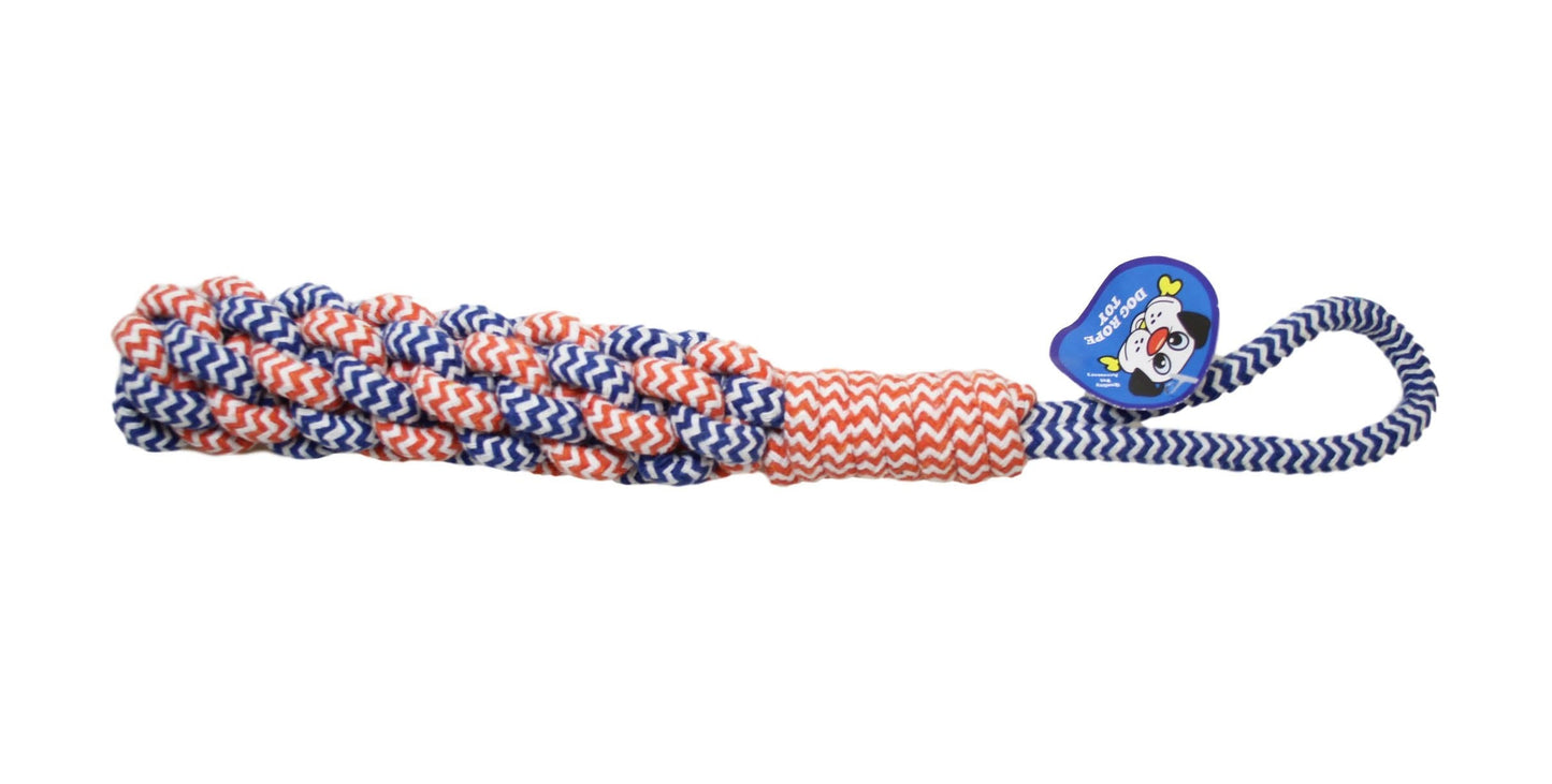 Pet Dog Knotted Rope Toy 39 x 5 cm Assorted Colours 6549 A (Parcel Rate)