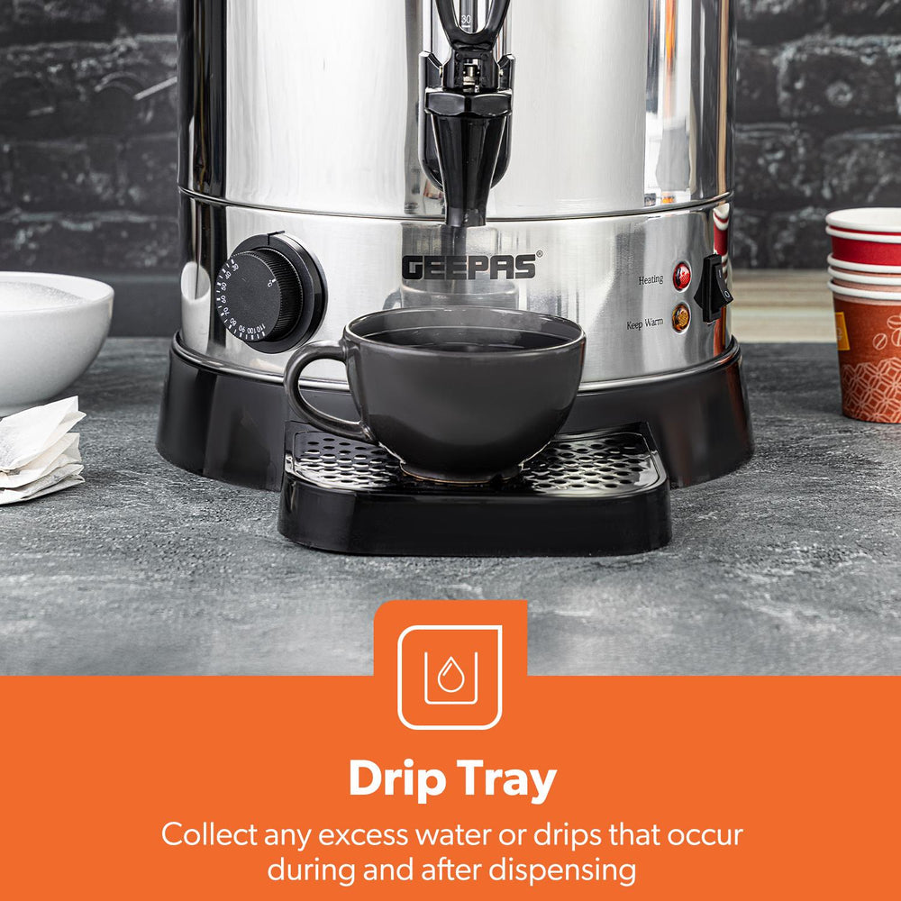 Stainless Steel Catering Size Electric Water Boiler with Adjustable Thermostat 20L GK38048 (Big Parcel Rate)