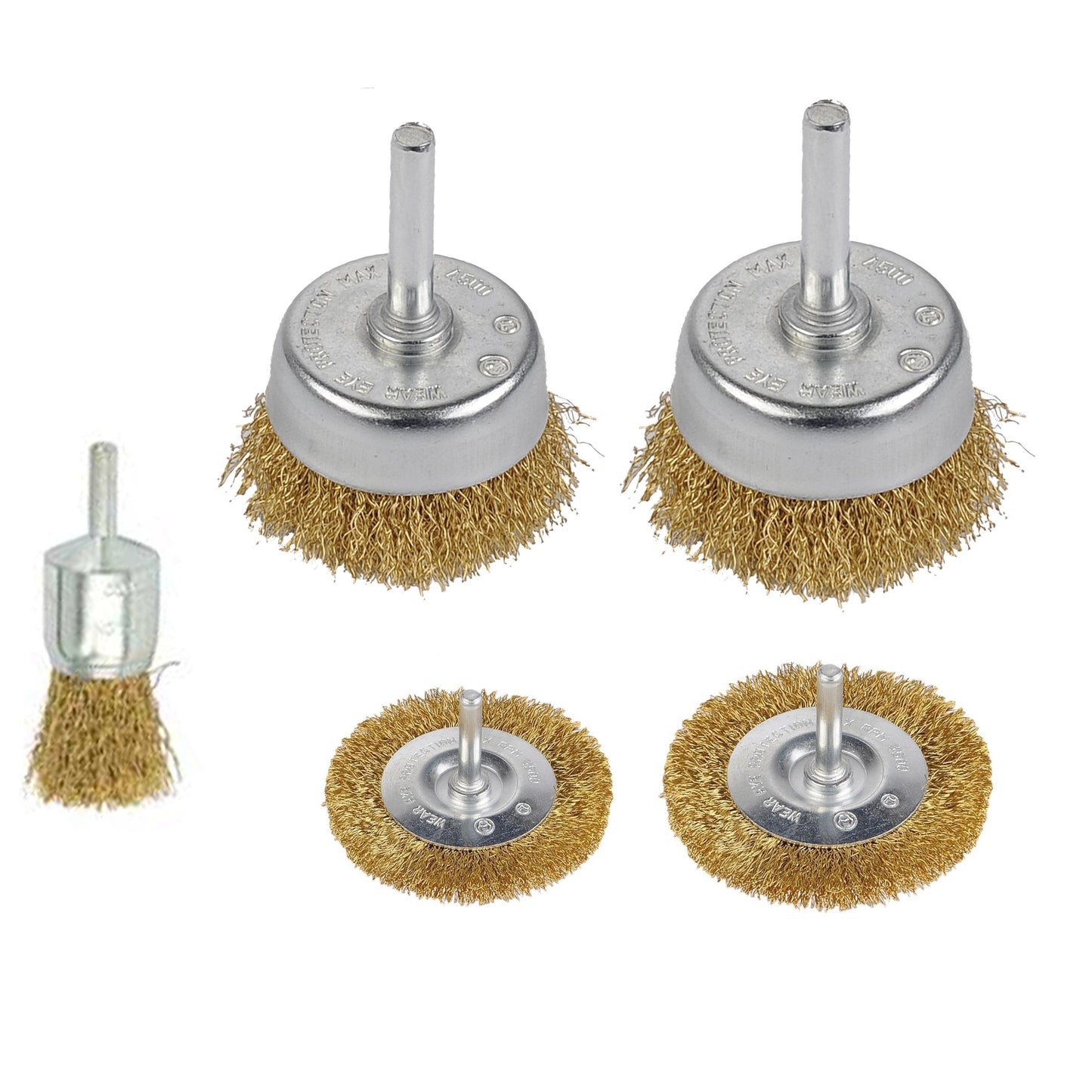 DIY Wire Wheel Cup Brush Set of 5 4386 (Parcel Rate)