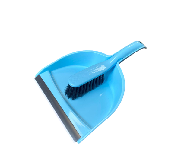 Plastic Dustpan and Brush 30 x 21 cm Assorted Colours 7107 (Parcel Rate)