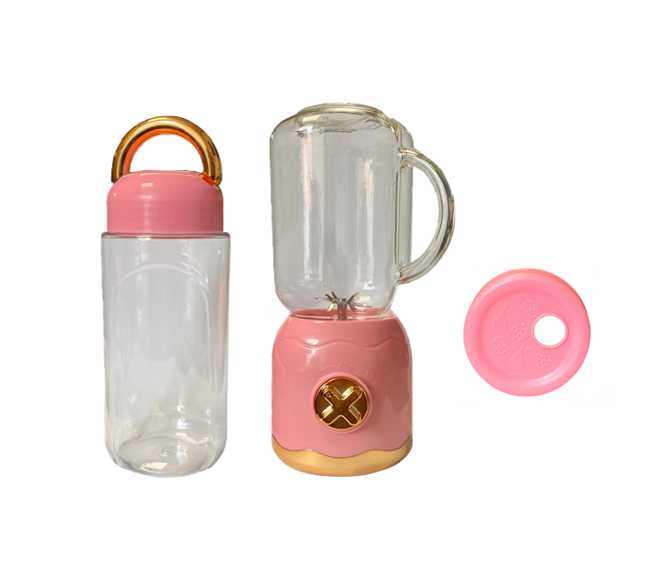 Cordless Mini Electric Plastic Retro Style Juice Blender with Bottle 500ml Assorted Colours 7885 (Parcel Rate)