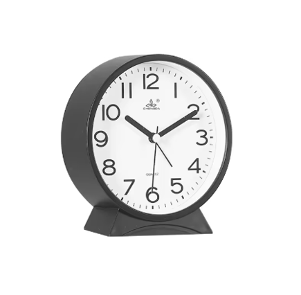 Round Plastic Analogue Alarm Clock 13 x 12 x 4.2cm Assorted Colours 7906 (Parcel Rate)