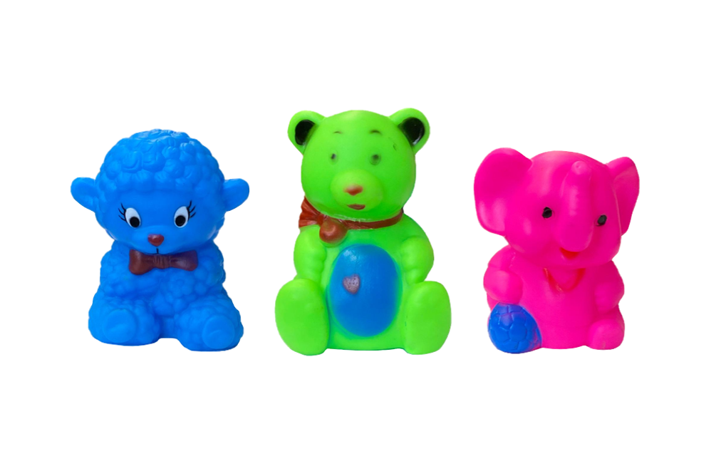 Pet Dog Toy Squeaky Animal 7.5 - 9.5cm Assorted Colours and Designs 7939 (Parcel Rate)