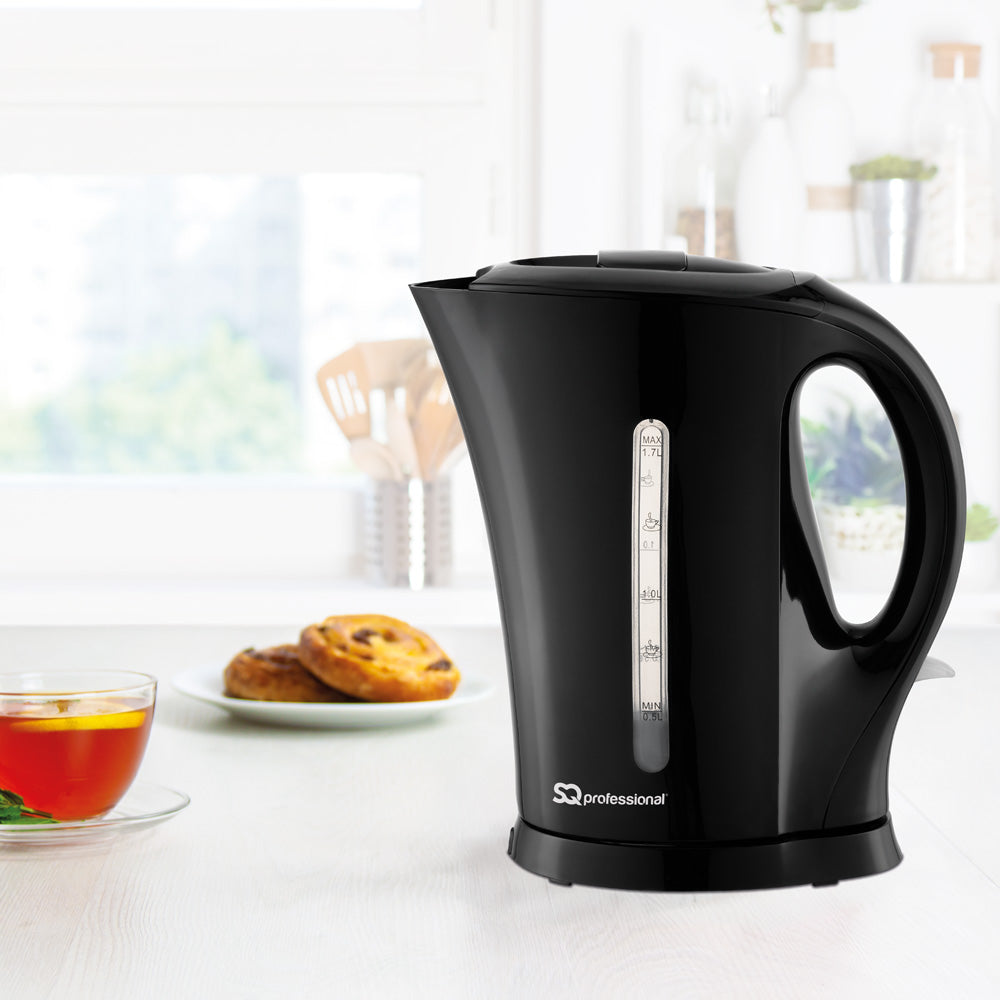 SQ Professional Aquen Fast Boil Cordless Kettle 1.7 Litre 2200W Black (Parcel Rate)