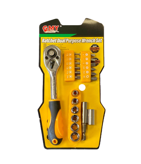 Multipurpose Ratchet Screwdriver Wrench Socket Tools Set 15cm 8039 (Parcel Rate)