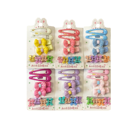 Hair Accessories Clips Assorted Designs and Colours 8090 (Large Letter Rate)