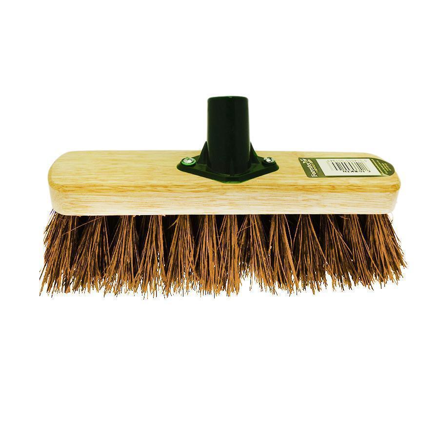 10" Hard Bassine Garden Wooden Broom Brush Head SK28389 /B10 (Parcel Rate)