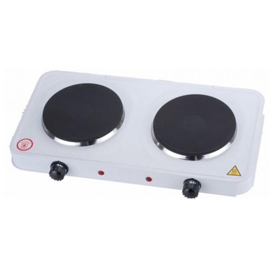220-240-50-60HZ 2500W Electric Hob Double Ring Hot Plate Powerful Portable Cooker 1548 (Parcel Rate)p