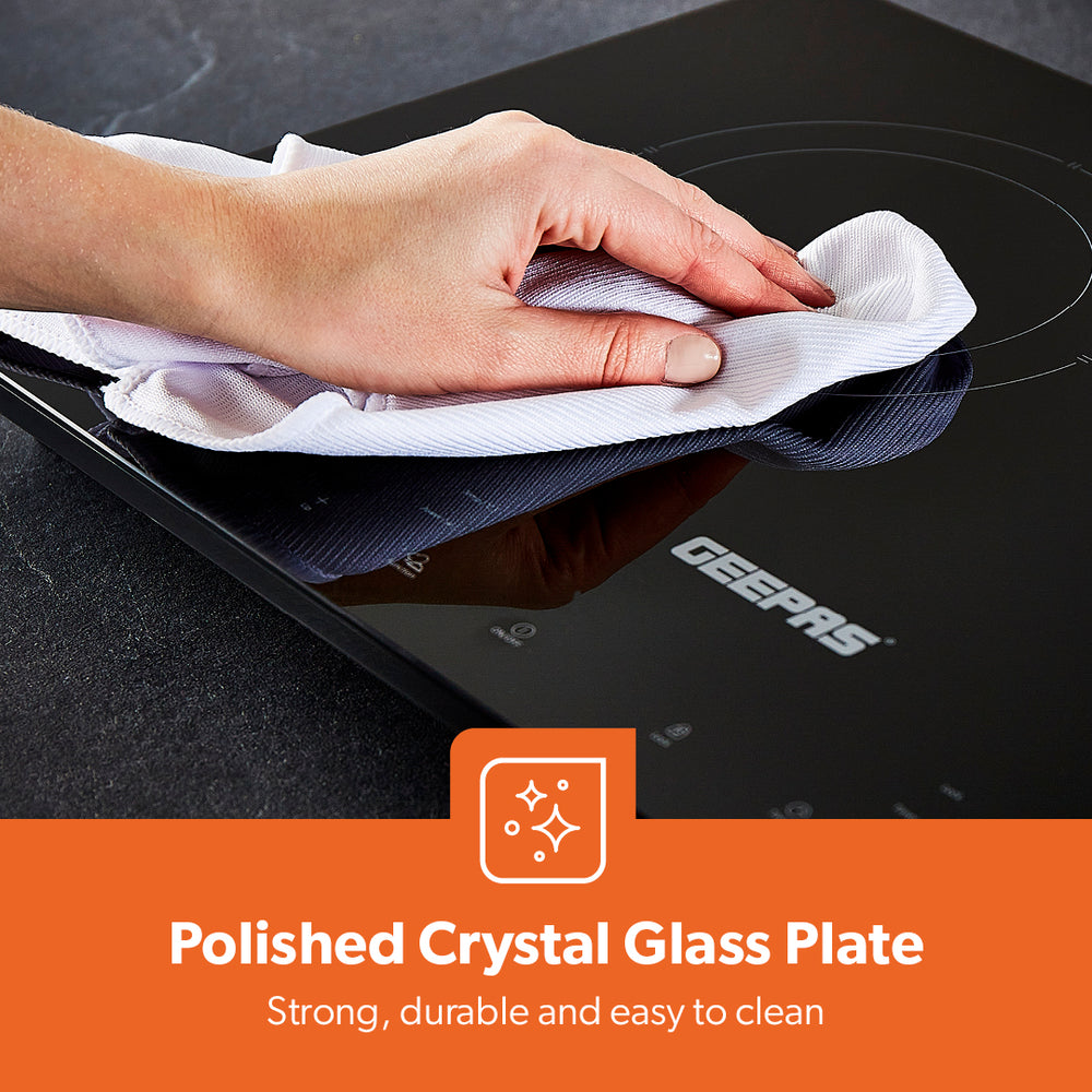 Glass Electric Digital Portable Induction Cooker Hot Plate Hob Double 2800W GIC33021UK (Big Parcel Rate)