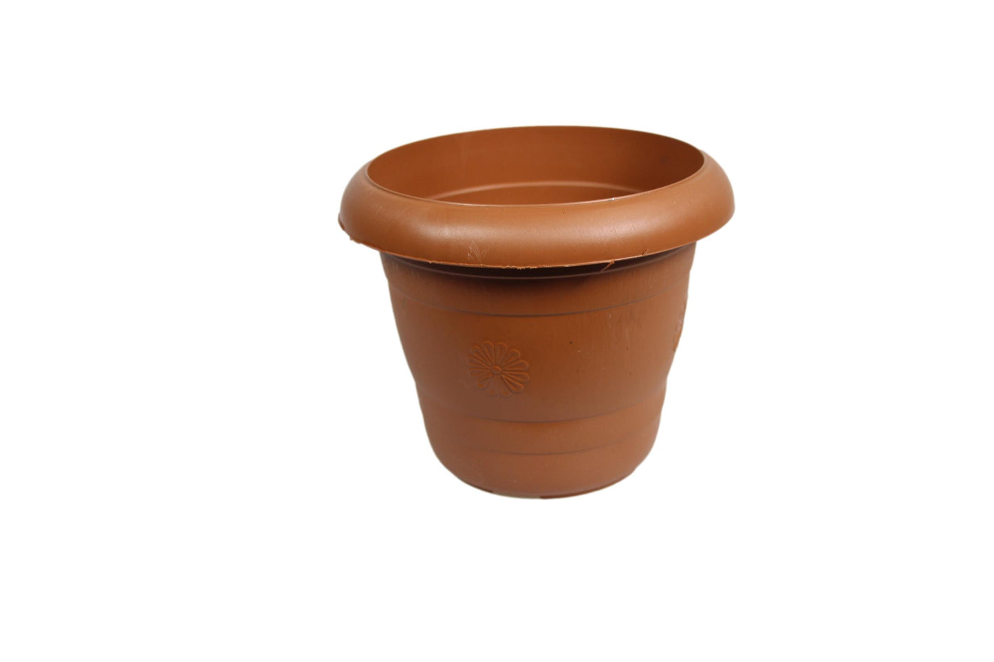 Plastic Brown Garden Flower Pot No.1 15 x 14 cm 0486 (Parcel Rate)