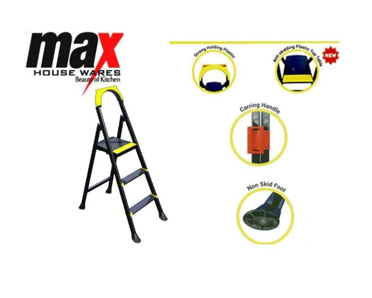 2+1 Step Ladder Heavy Duty Assorted Colours MX3122 / MX3102 L3 (Big Parcel Rate)