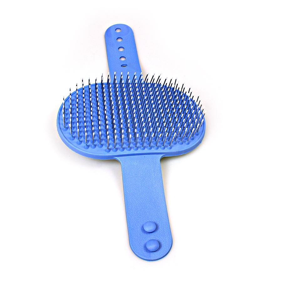 Silicone Dog Brush Metal Bristles with Hand Wrap 13 cm Assorted Colours 4985 / 4408 (Parcel Rate)
