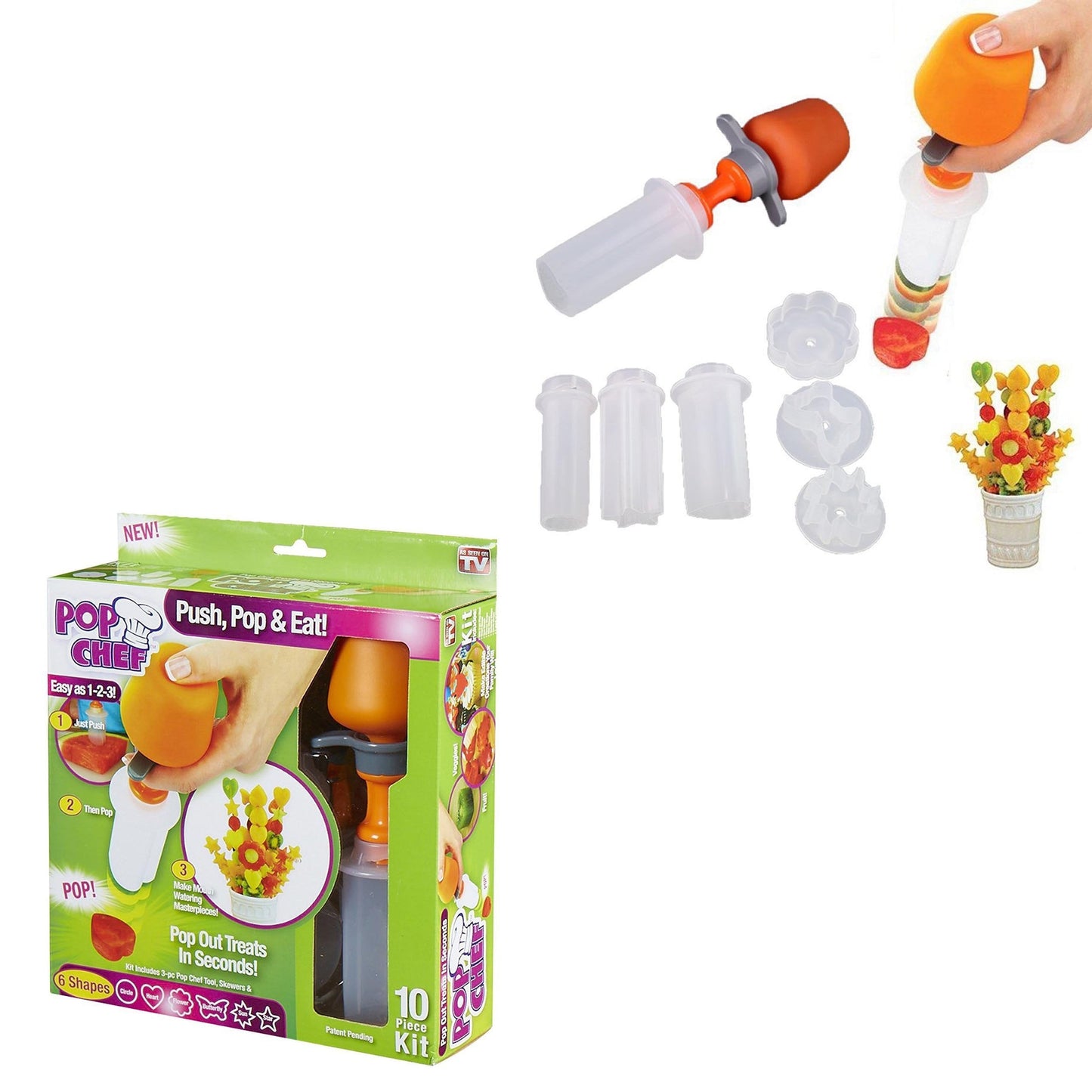 Pop Chef Push Pop And Eat 6 Shapes 5000 (Parcel Rate)