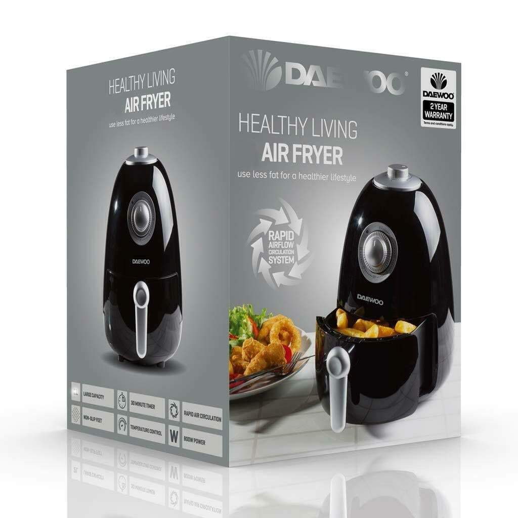 Daewoo 3.6L Air Fryer Cooking Healthy Living Oil Free Rapid Air Flow Circulation SDA1553 A (Parcel Rate)