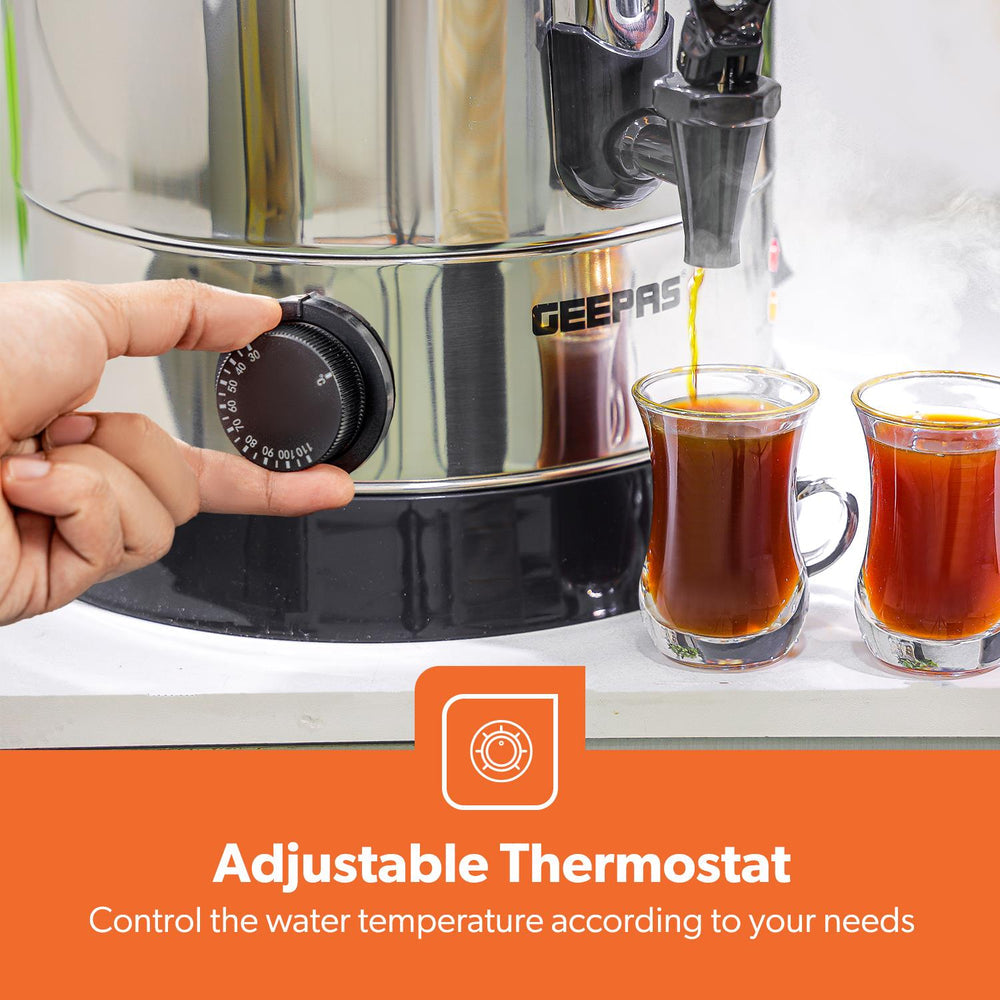 Stainless Steel Catering Size Electric Water Boiler with Adjustable Thermostat 6.8L GK6154 (Big Parcel Rate)