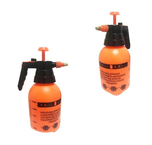 Plastic Water Pressure Outdoor Garden Plant Spray 1.5 Litre Orange 0824 (Parcel Rate)