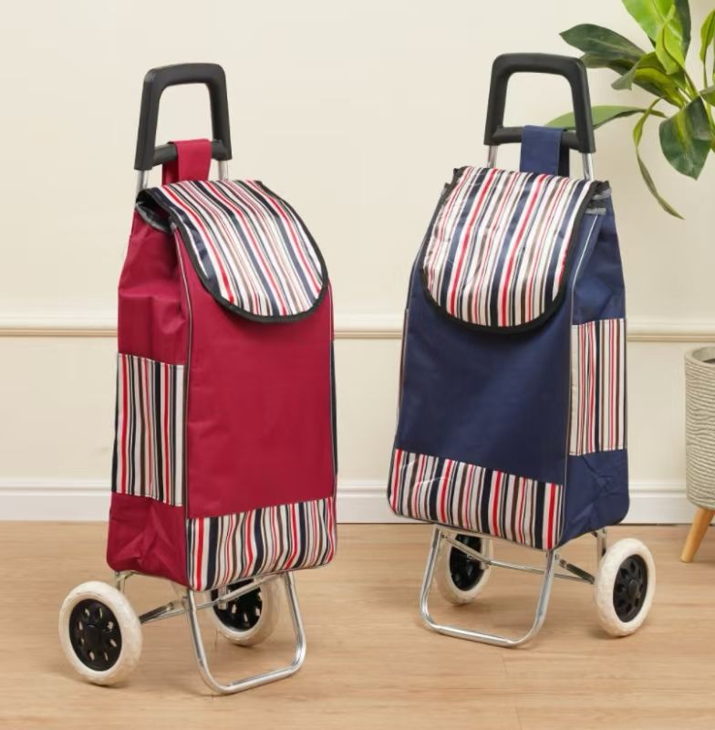Shopping Trolley Solid Colour with Striped Pattern Assorted Colours T1 / 12200