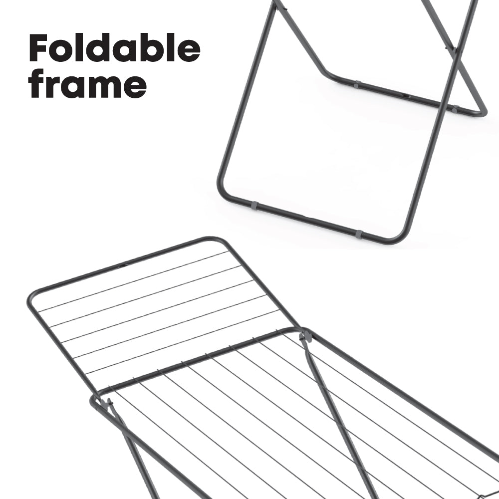 Durane Clothes Airer Dryer Foldable Black Maximum Load 18kg 10185 / AA2209 (Big Parcel Rate)