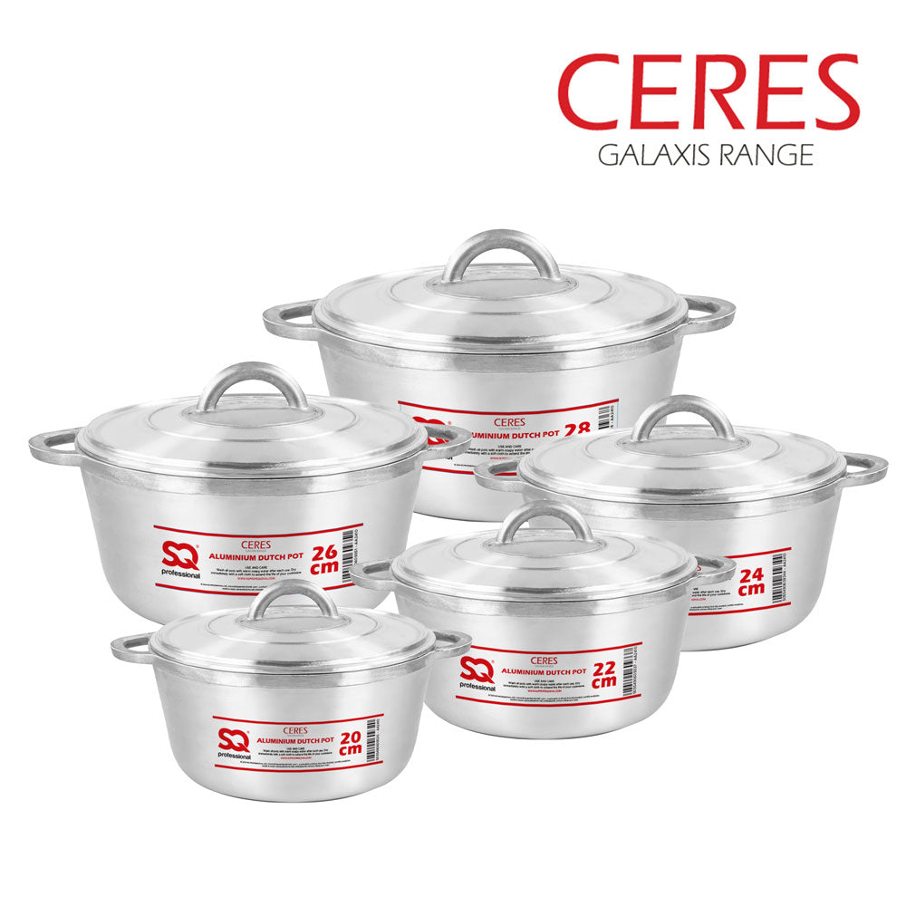 Galaxis Ceres Aluminium Dutch Pot Set of 5 1107 (Big Parcel Rate)