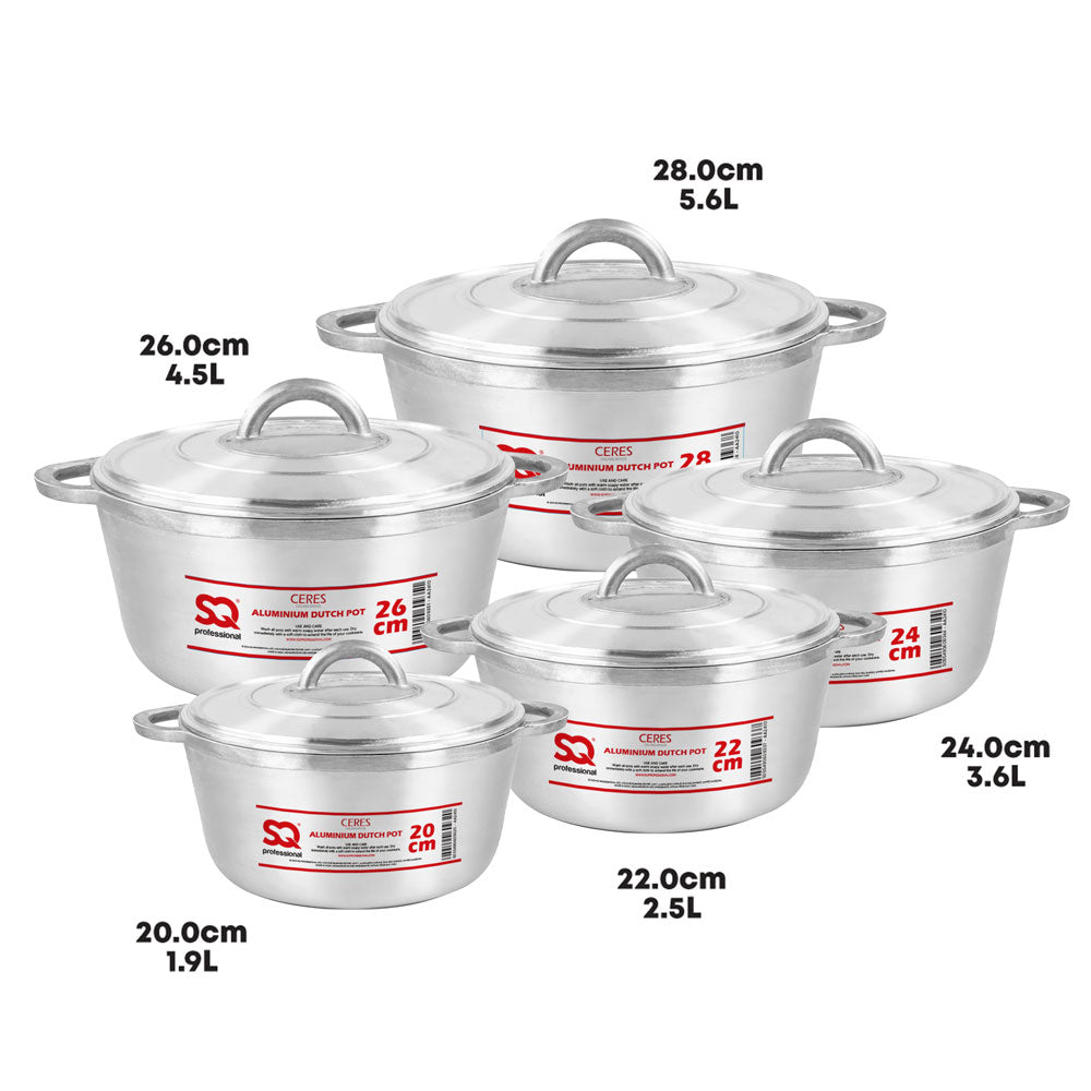 Galaxis Ceres Aluminium Dutch Pot Set of 5 1107 (Big Parcel Rate)
