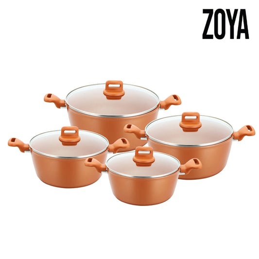 SQ Professional Zoya Forged Stockpot Set of 4 Copper 11712 (Big Parcel Rate)
