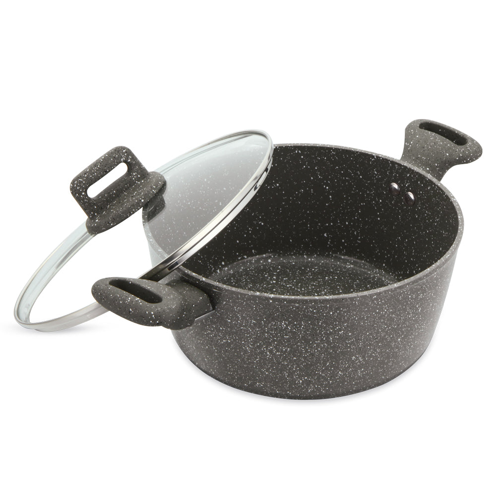 SQ Professional Zoya Forged Stockpot Set of 4 Marbled Grey 11710 (Big Parcel Rate)