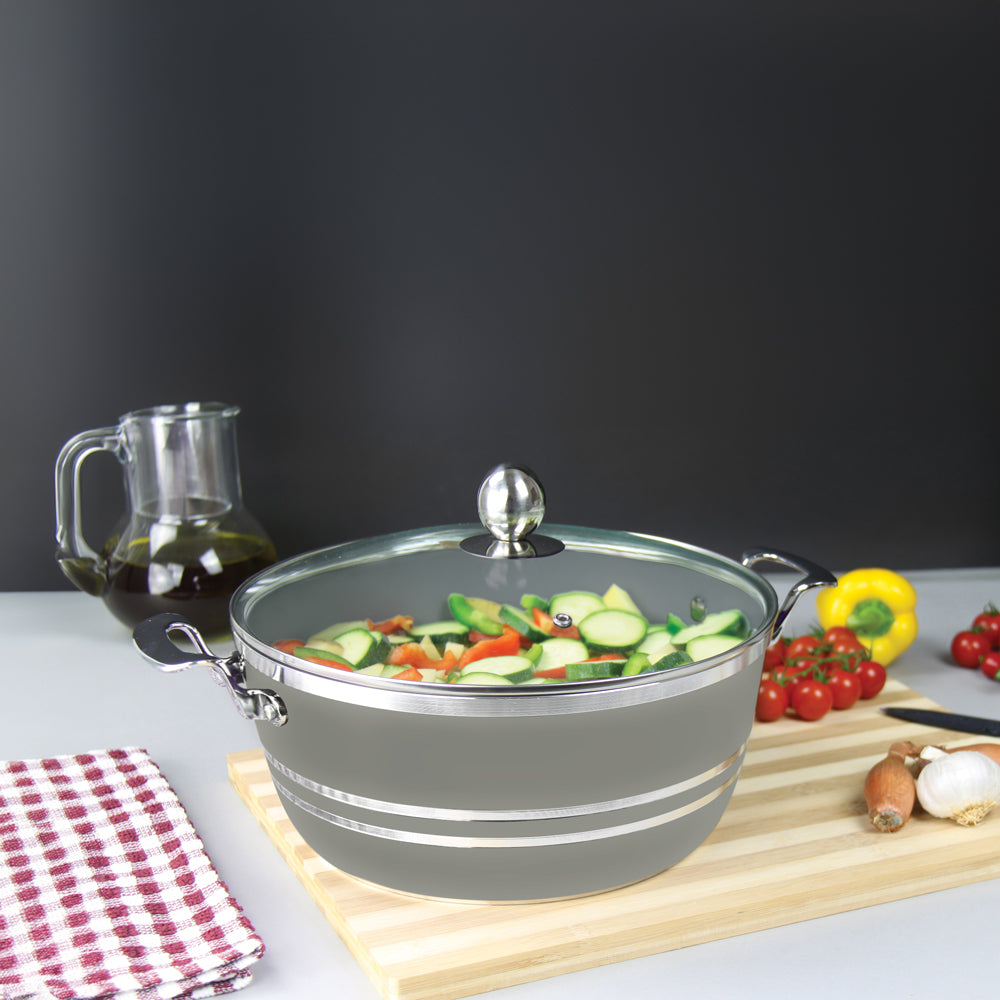 SQ Professional Seramiq Mianra Diecast Stockpot Set of 5 Moonstone 11725 (Big Parcel Rate)