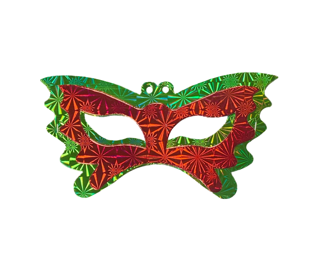 Fancy Dress Paper Shiny Carnival Eye Masks Pack of 7 Assorted Colours 1262 (Large Letter Rate)