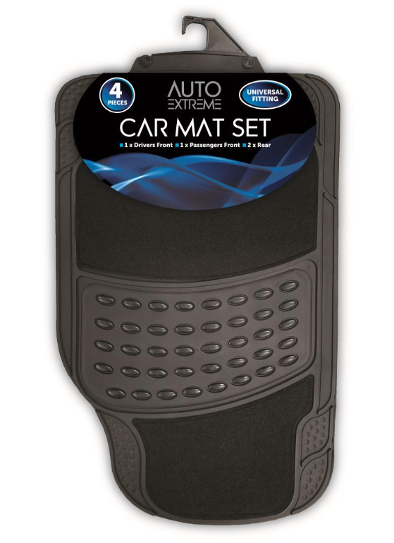 Rapide AX Carpet and Rubberised Car Mat Set of 4 1465 (Parcel Rate)