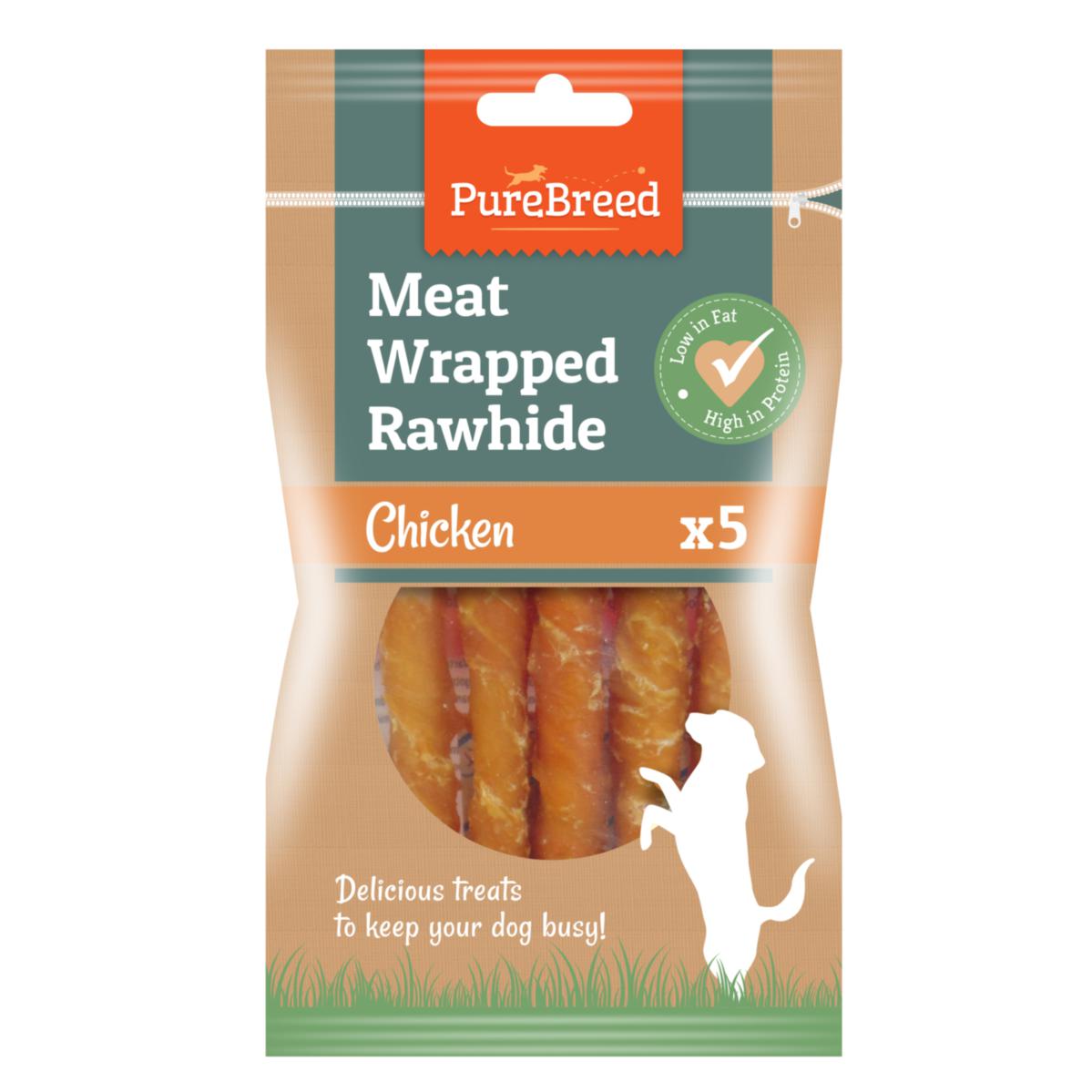 Pet Dog Treats Meaty Twist Wraps with Real Chicken 5 Pack Chicken Flavour 317606 (Large Letter Rate)