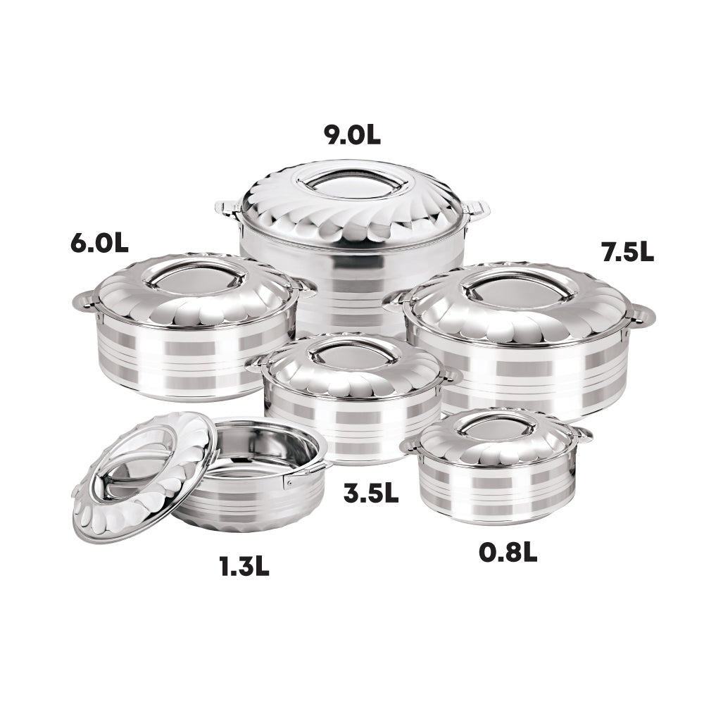 SQ Professional Jumbo Range Contour Stainless Steel Hot Pot Set of 6 3477 (Big Parcel Rate)