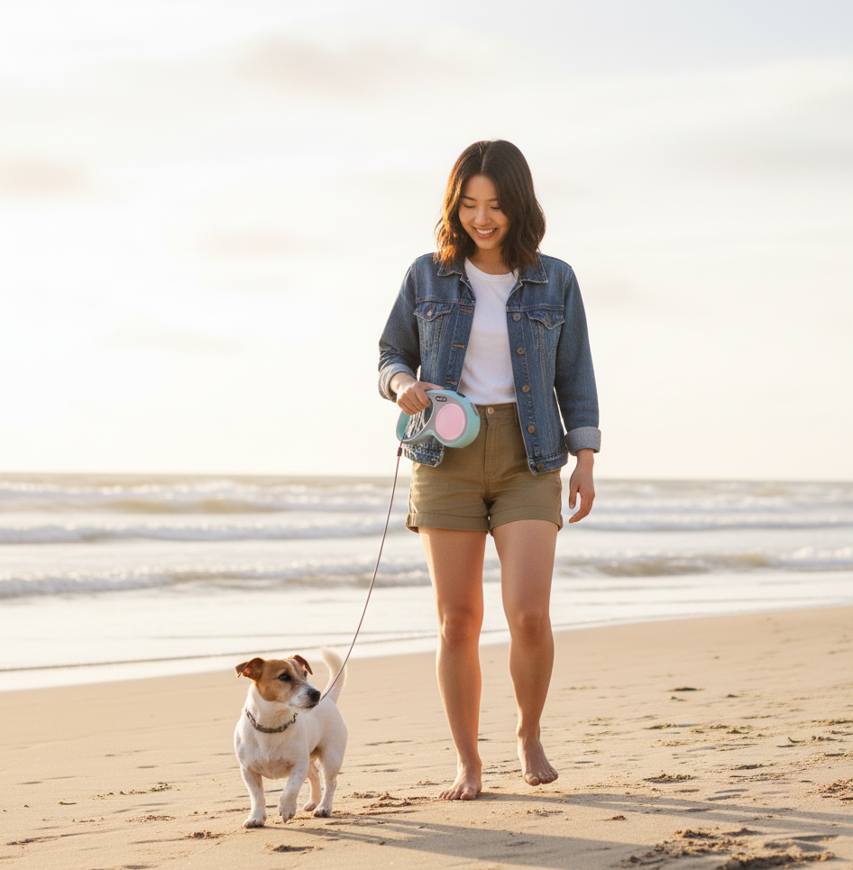 Pet Dog Retractable Walking Lead Leash 5m Tension 33lbs 17 x 10 cm Assorted Colours 6941 (Parcel Rate)