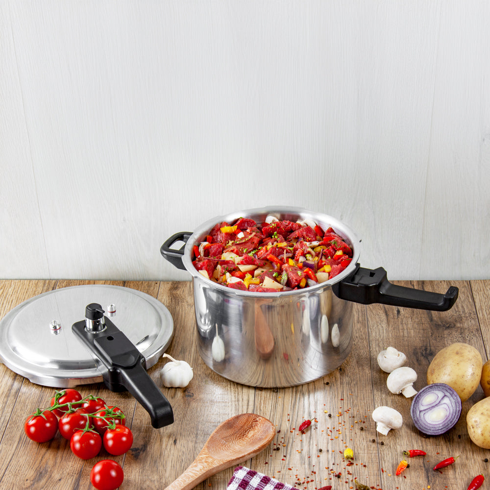 Aluminium Pressure Cooker Stainless Steel 7 Litre 1305 (Big Parcel Rate)p