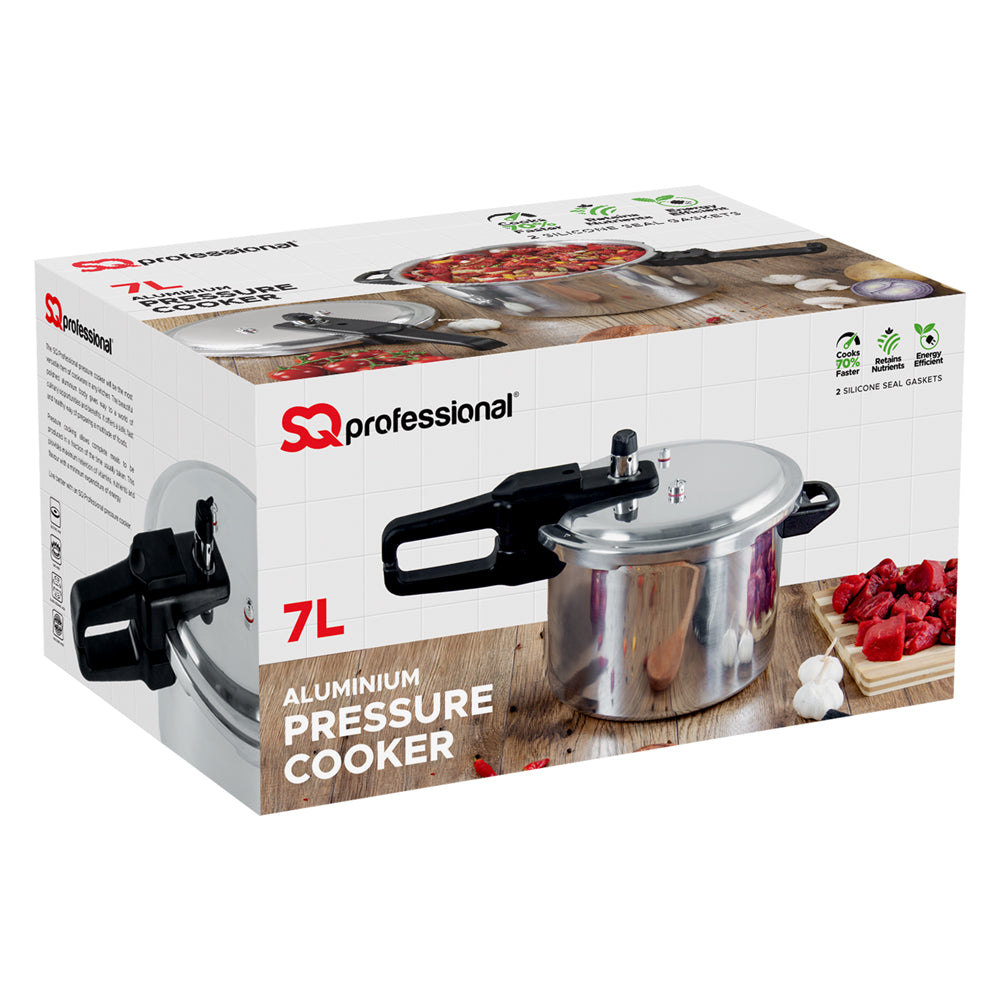 Aluminium Pressure Cooker Stainless Steel 7 Litre 1305 (Big Parcel Rate)p