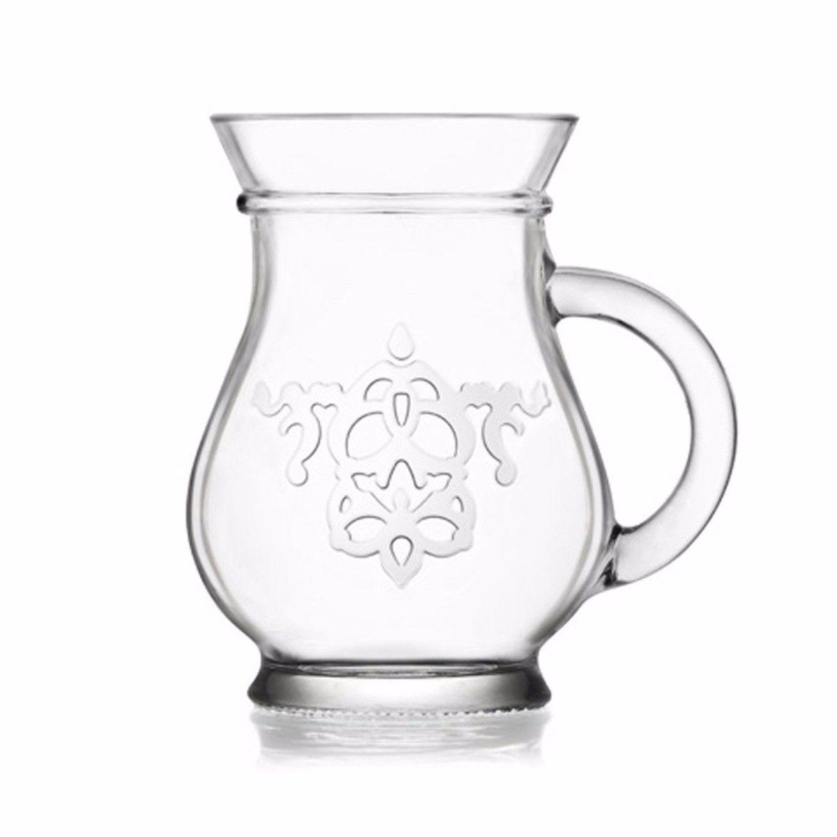 Patterned Glass Jug 330cc Pack of 2 AYR034 (Parcel Rate)
