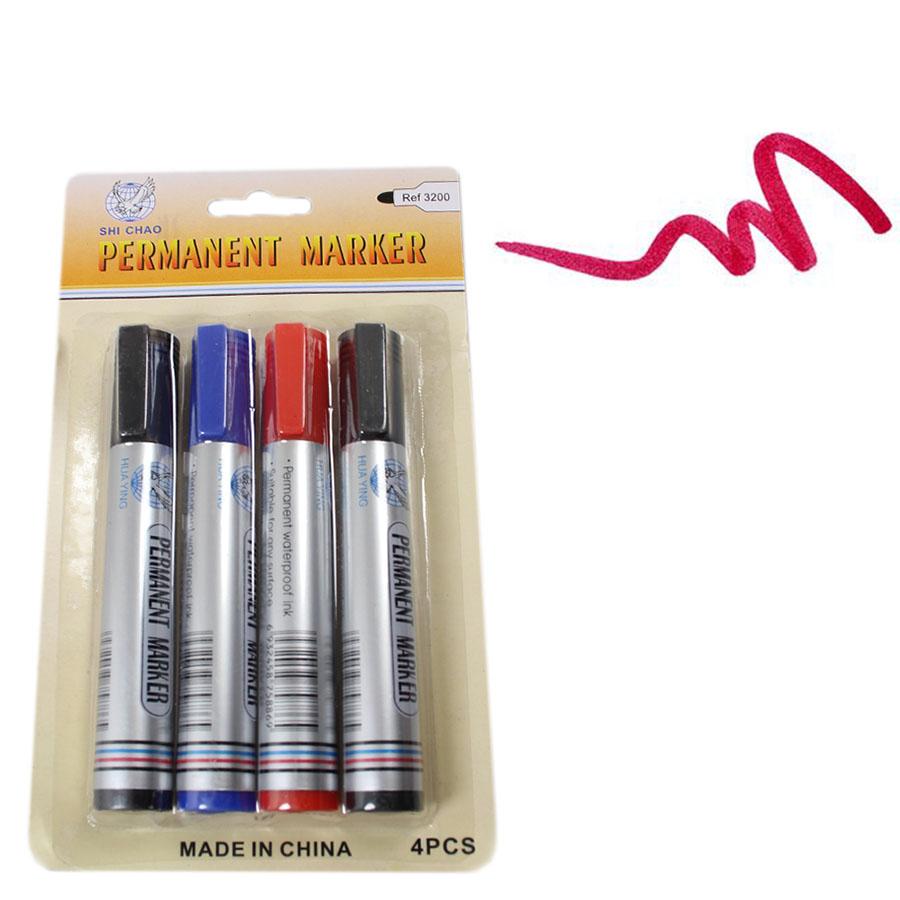 Permanent Markers Pack of 4 Assorted Colours 1732 (Large Letter Rate)