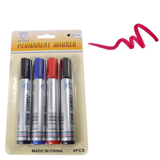 Permanent Markers Pack of 4 Assorted Colours 1732 (Large Letter Rate)