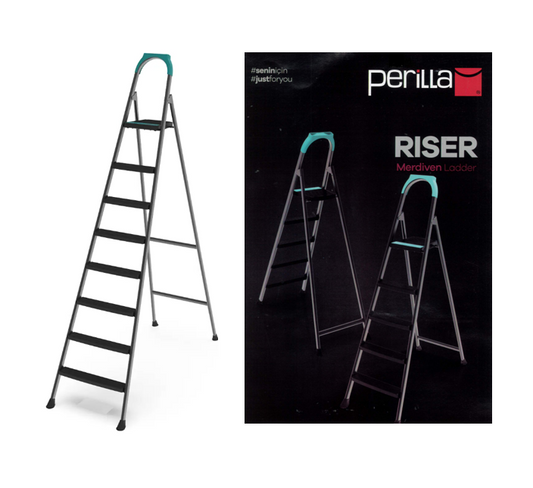 7 + 1 Perilla Riser Metal Indoor Outdoor Step Ladder 51307  L8  (Big Parcel Rate)