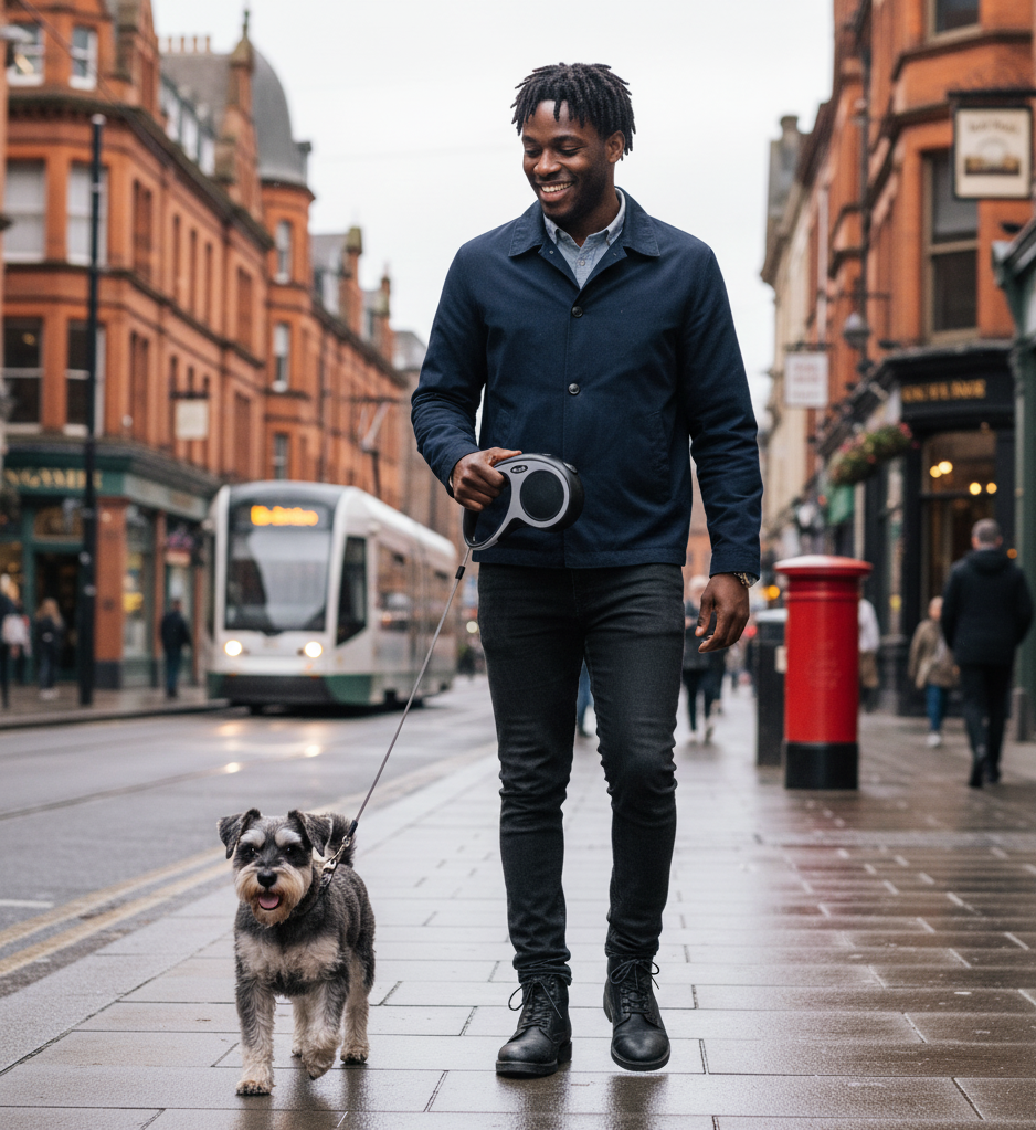 Pet Dog Retractable Walking Lead Leash 5m Tension 33lbs 17 x 10 cm Assorted Colours 6941 (Parcel Rate)