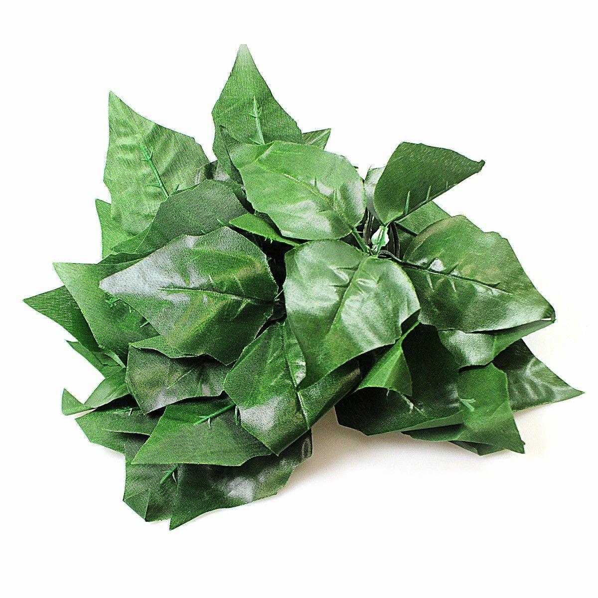 Artificial Fake Plastic Christmas Red Poinsettia Flowers Garland 200cm 1245 (Large Letter Rate)