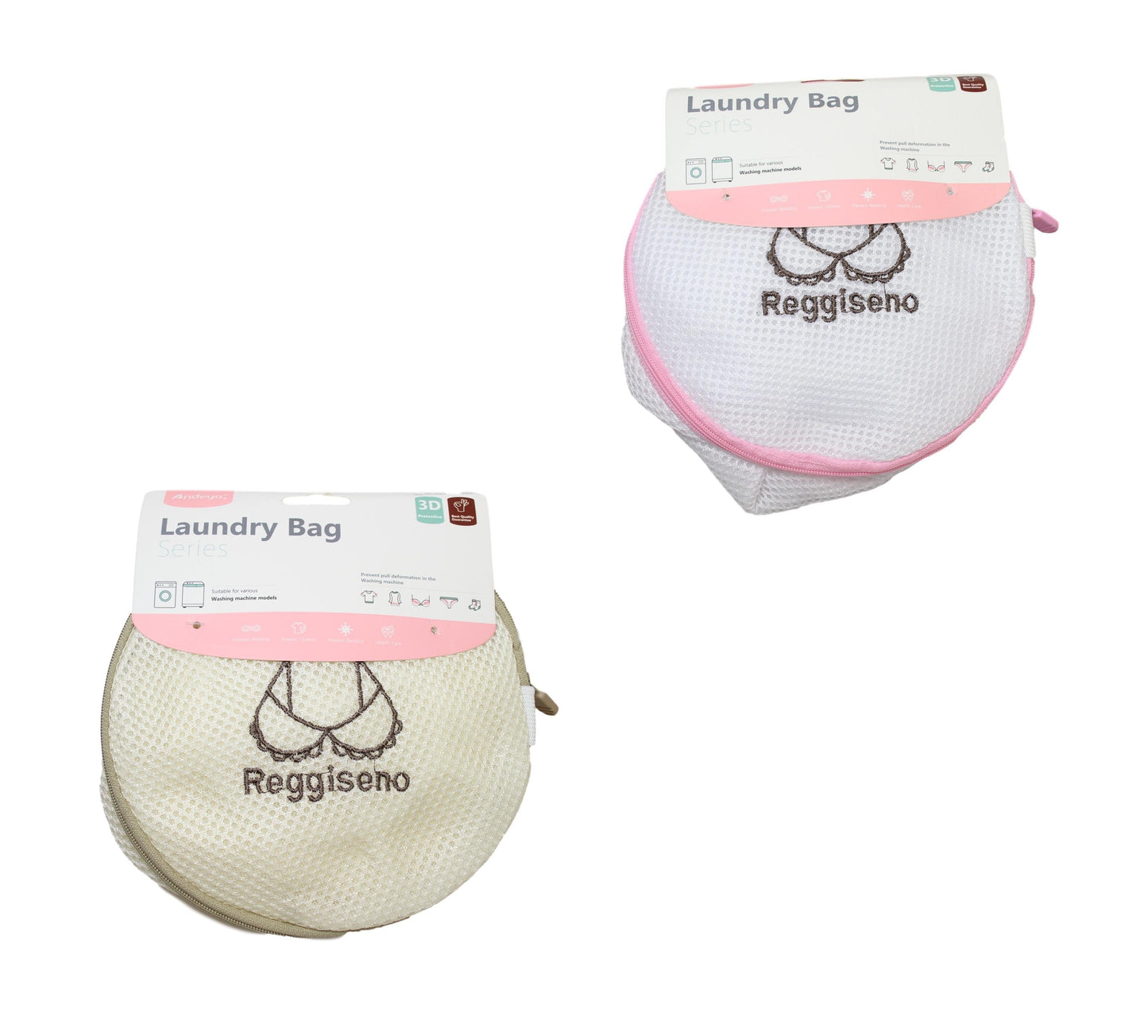 Protective Zipped Round Mesh Underwear Bra Washing Laundry Clothes Bag 18 x 18cm Assorted Colours 6313 (Large Letter Rate)