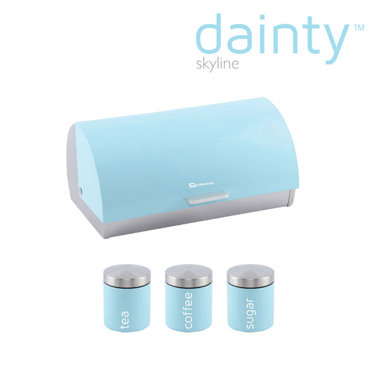 SQ Professional Dainty Metal Bread Bin with 3 Canisters Skyline 2700 / 6731 (Parcel Rate)