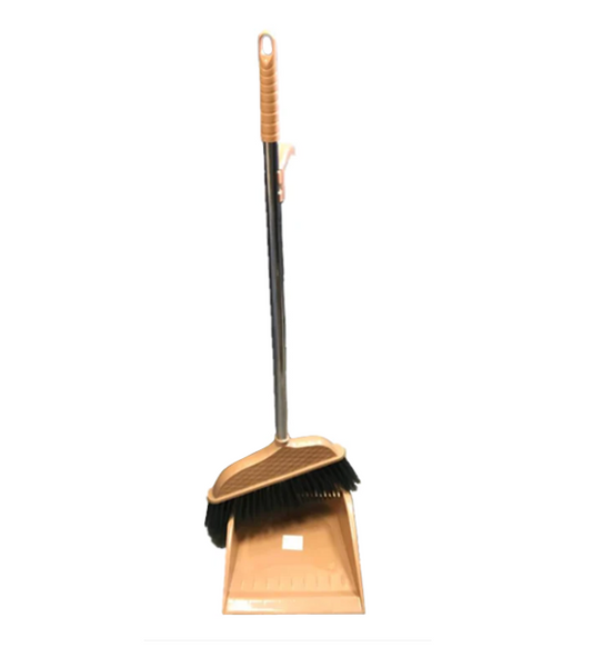 Plastic Long Handle Dustpan and Brush Set 76 / 87 cm Assorted Colours 7237 A  (Parcel Rate)